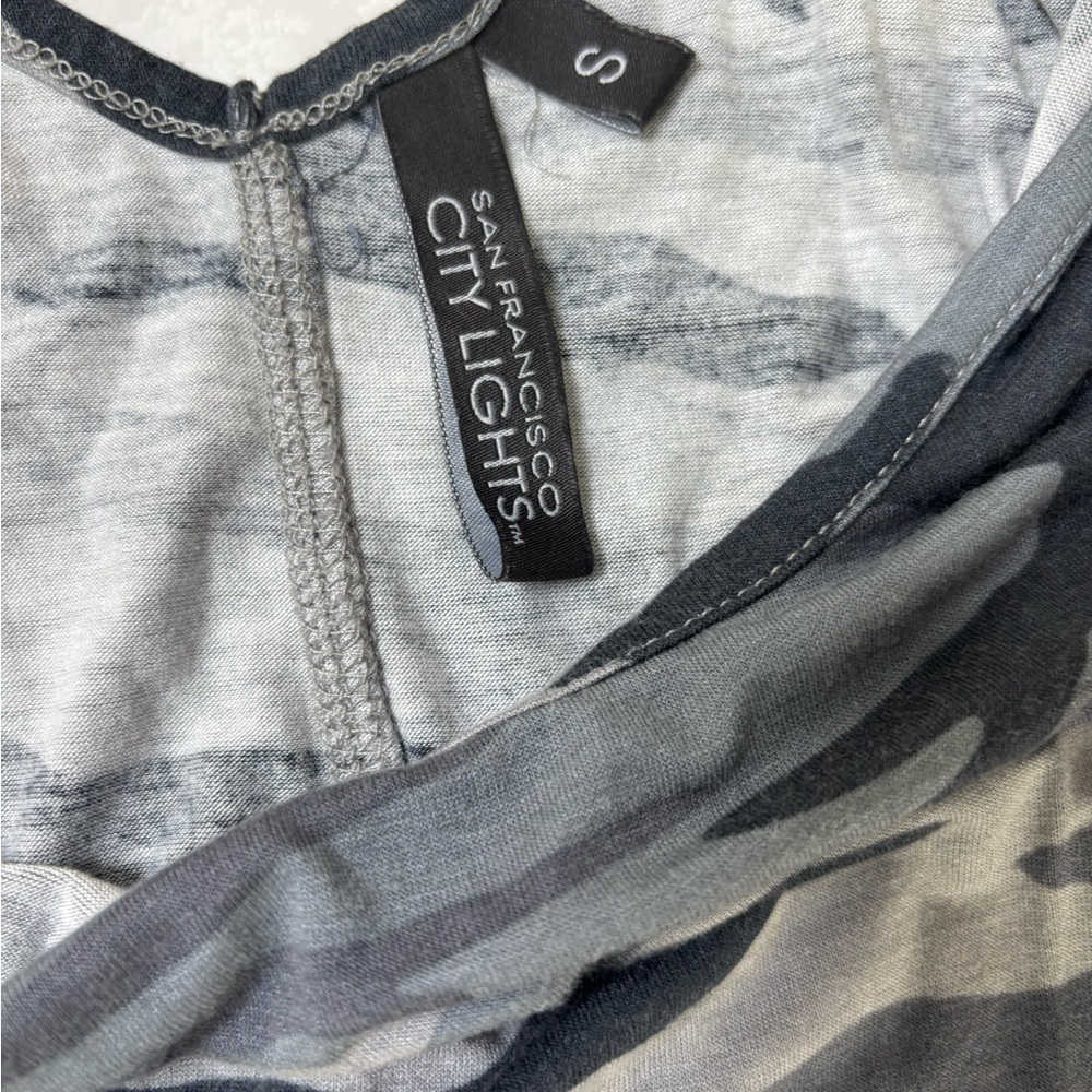 Sam Francisco City Lights Gray and Black camo dress